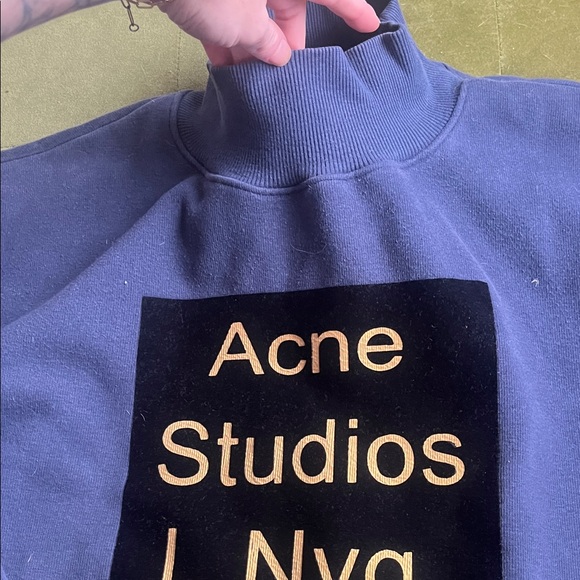 Acne Studios Navy mock neck sweater - Picture 2 of 3